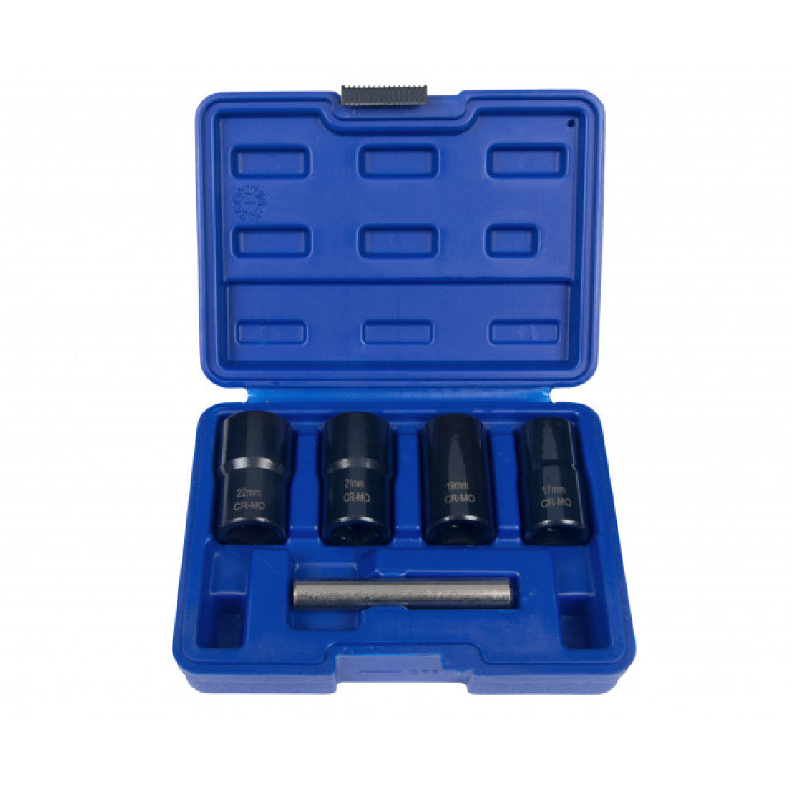 5 PCE Chrome Impact Locking Wheel Nut Remover, Includes 1/2" Square drive & Carry Case