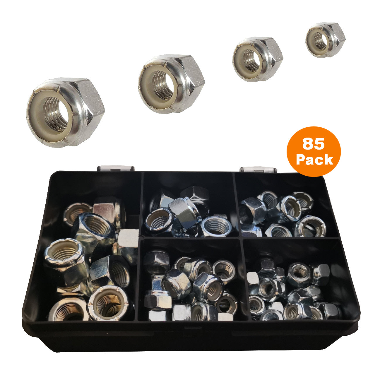 85 x Assorted Imperial Nylon Insert Locking Nuts<br><br>