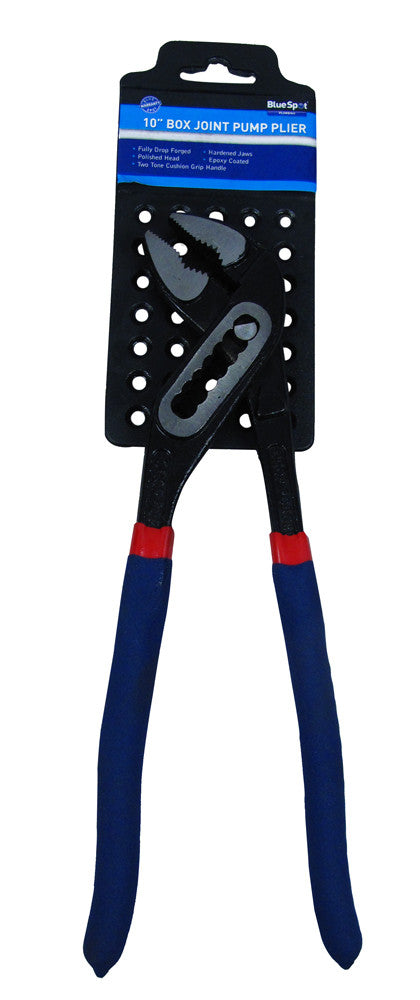 250mm Box Joint 10" Pliers, 32mm Jaw Opening & Soft Grip Handles