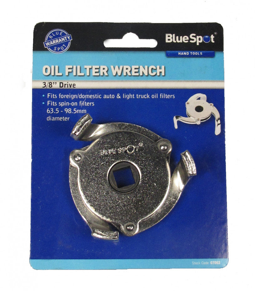 3/8" Drive 3 Leg Oil Filter Wrench Remover, Fits Spin on Filters 63.5mm - 98.5mm