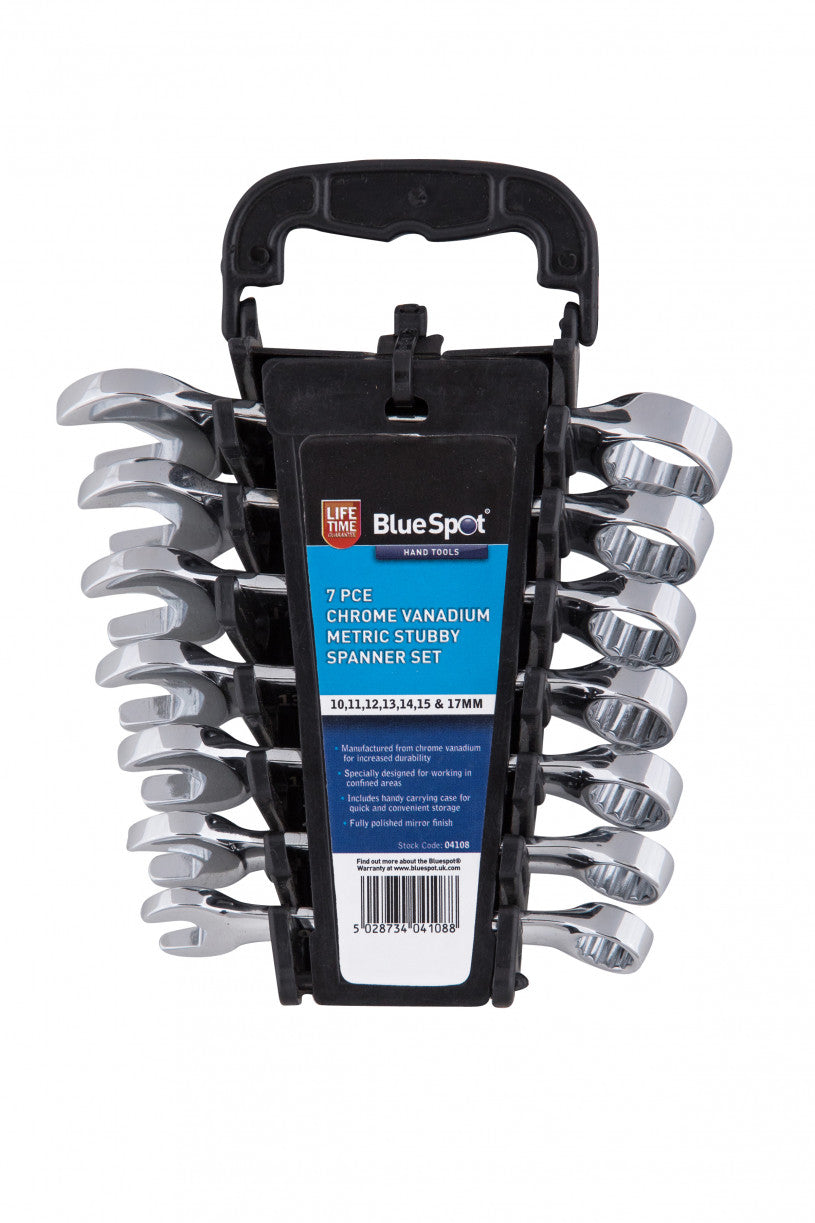 7 PCE Chrome Stubby Spanner Set 10-17mm<br><br>