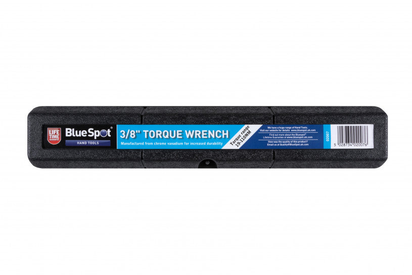 Chrome 3/8" Torque Wrench, Torque Range 19-110NM Including Storage Case