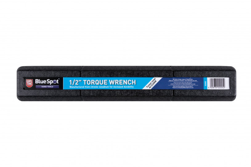 Chrome 1/2" Torque Wrench, Torque Range 40-210NM Including Storage Case