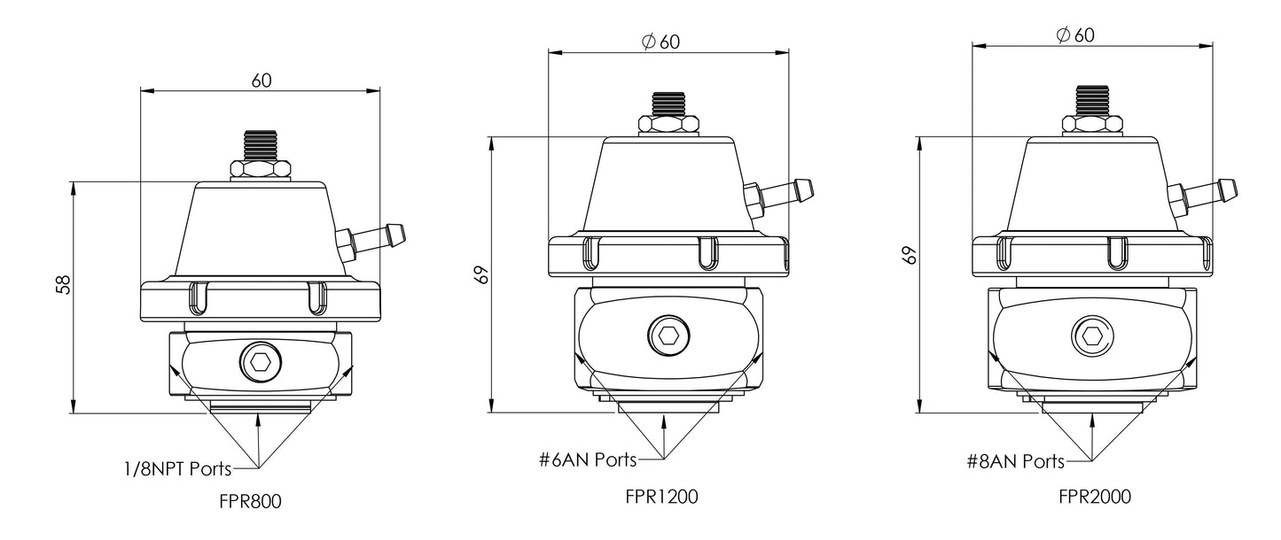 Turbosmart Fuel Pressure Regulator - FPR800 - 2017 - Red TS-0401-1108