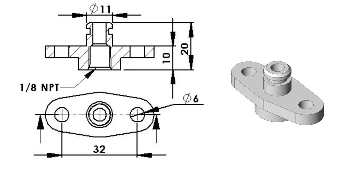 Turbosmart Fuel Pressure Regulator - FPR Adapter TS-0402-1001