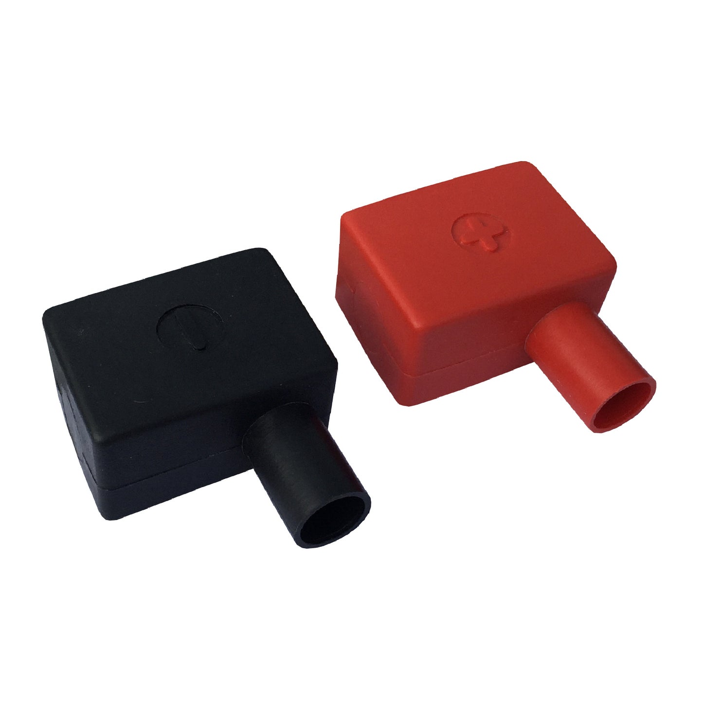 Battery Terminal Insulation Covers Positive Red & Negative Black Flag