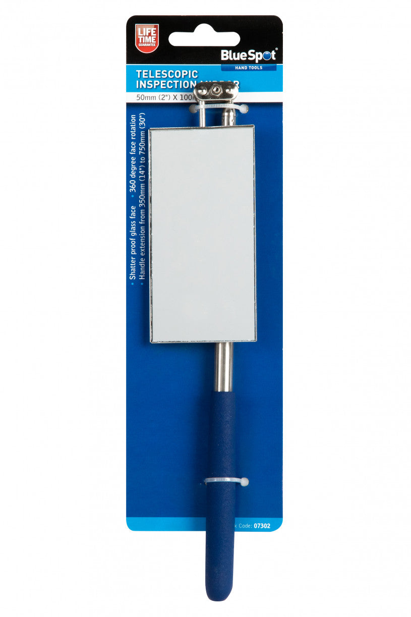 Telescopic Inspection Shatter Proof Mirror, Extendable Handle 350-750mm