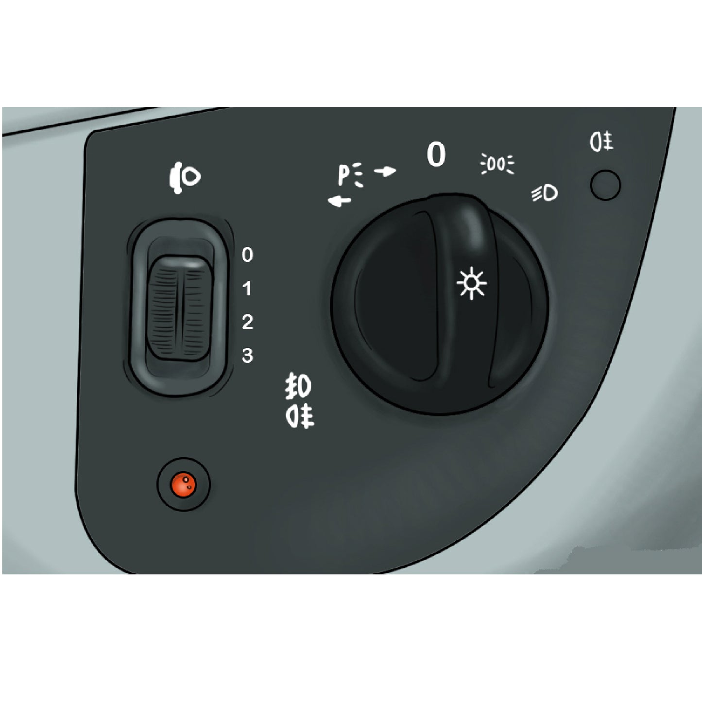 Red LED 12v Flashing Dummy Alarm Warning Light<br><br>