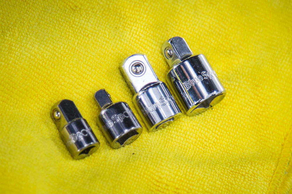 4 PCE Chrome Adaptor Set with Spring Ball Socket Retainer