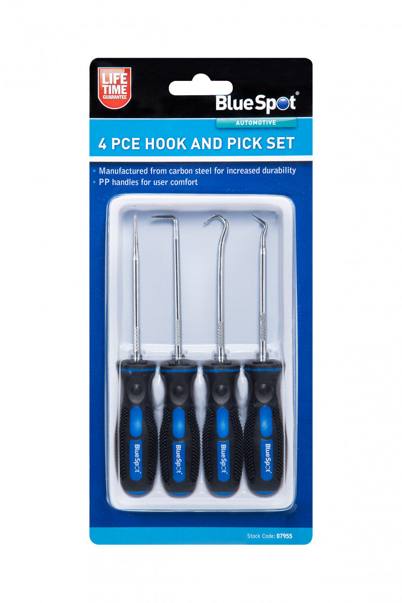 4 PCE Steel Soft Grip Hook and Pick Set, Ideal O Rings, split & cotter pins