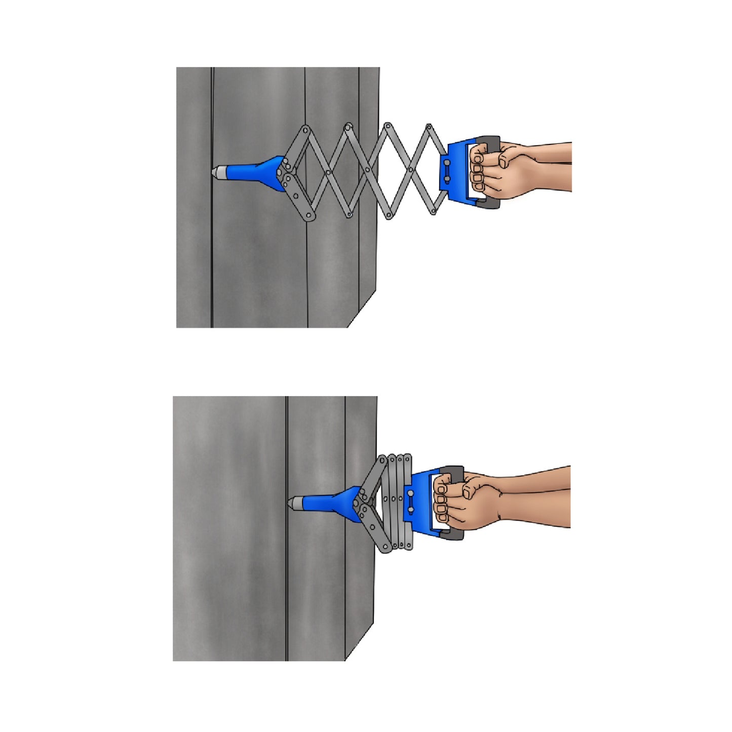 Lazy Tong Riveter Heavy Duty Gun for 3.2 - 6.4mm Blind Pop Rivets