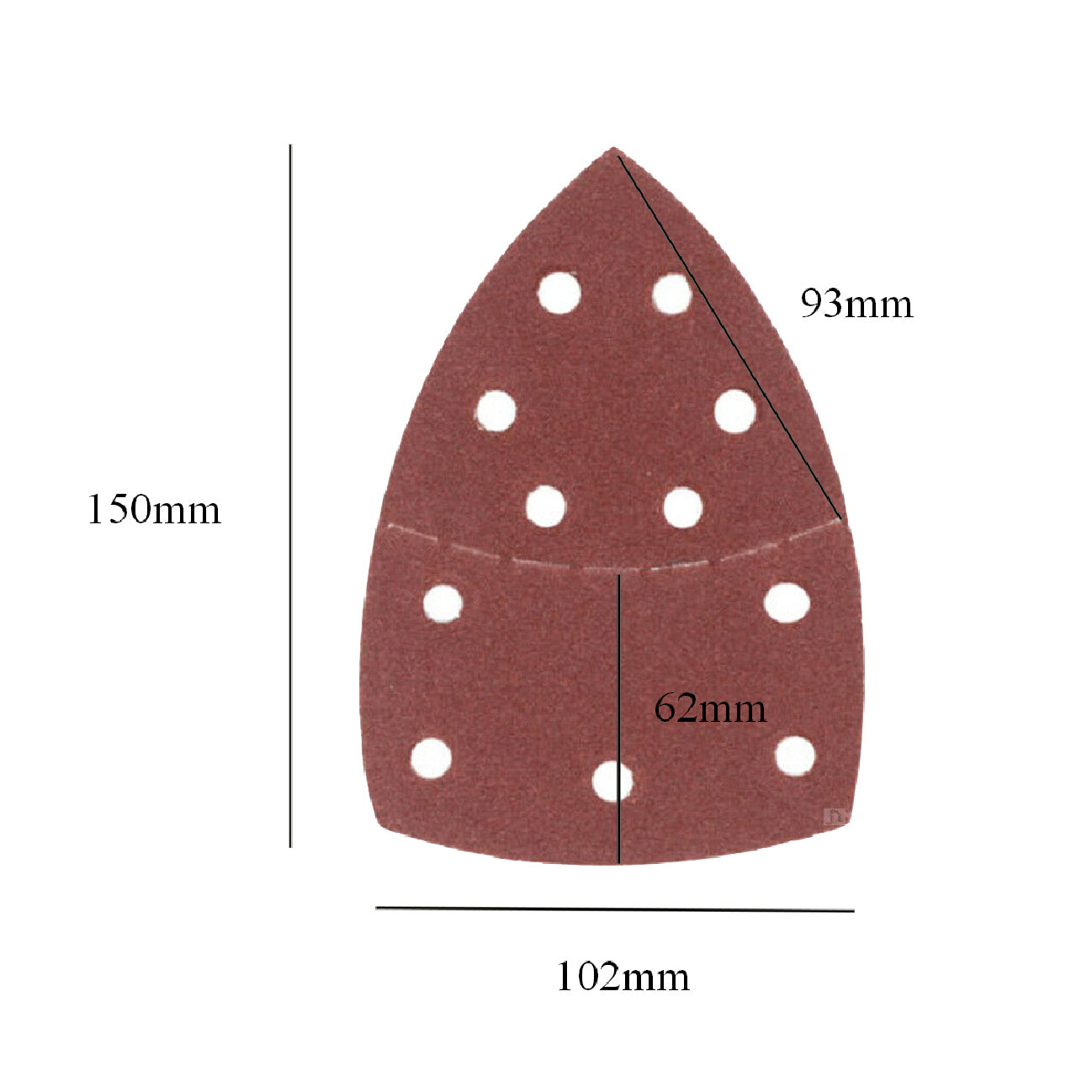 Hook and Loop 150mm Delta Sanding Sheets<br>Menu Options