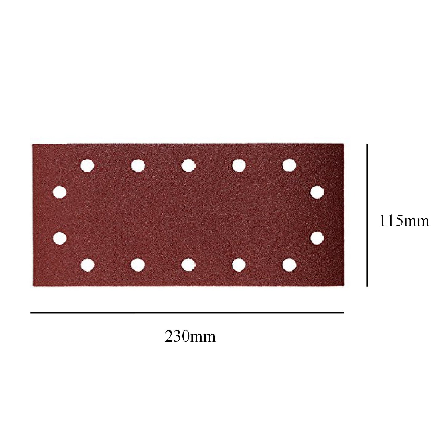 Punched 1/2 Sanding Sheets <br>115 x 230mm<br>Menu Options