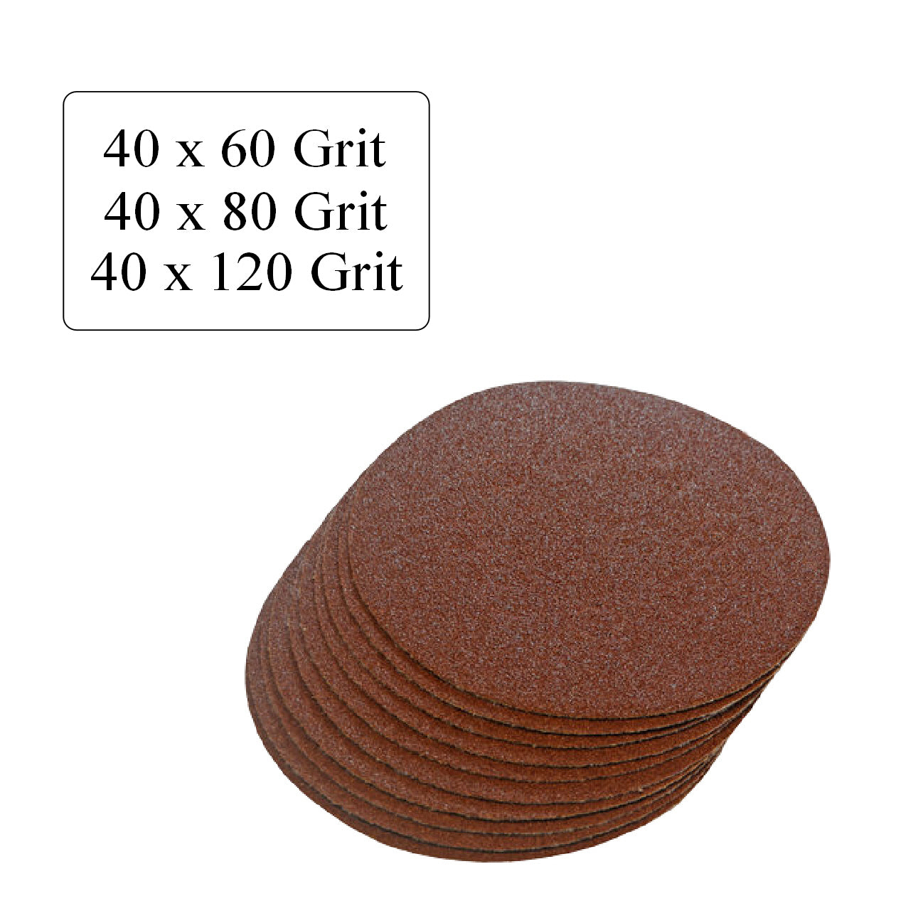 Assorted Grit Hook and Loop 50mm Sanding Discs <br> Menu Options