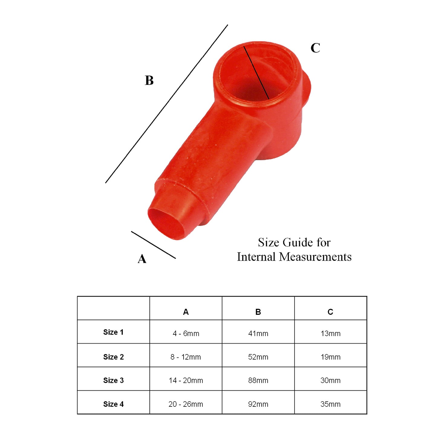 2 x Battery Terminals Angled Stud Covers Positive & Negative