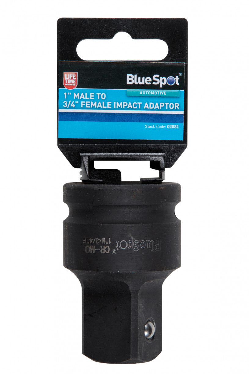 3/4" Female to 1" Male Impact Adaptor, with Secure Spring Ball Socket Retainer