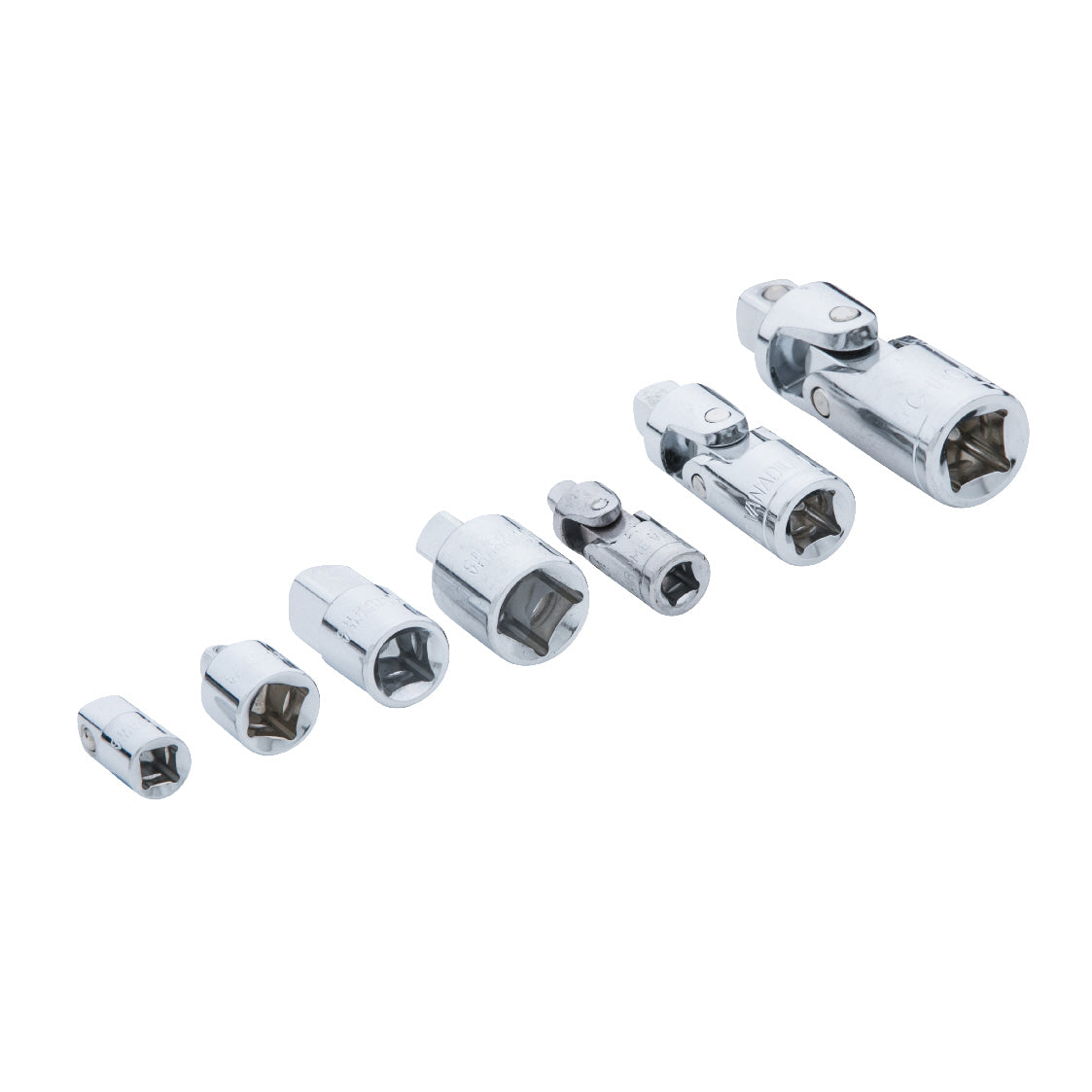 7 PCE Chrome Universal Joint and Socket Adaptor Set<br><br>