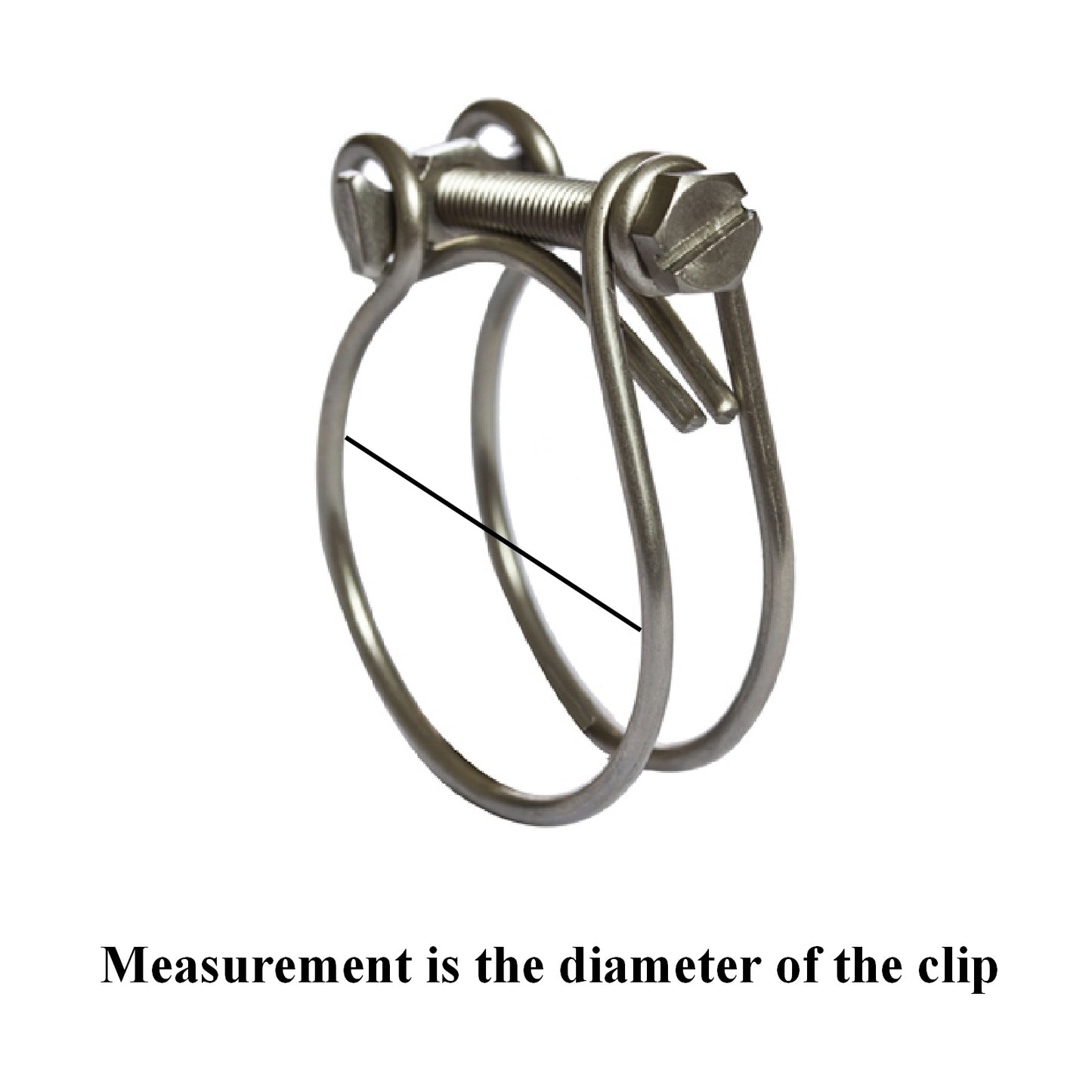 50 x Assorted Two Wire Hose Clamps, Double Wire Clips<br><br>