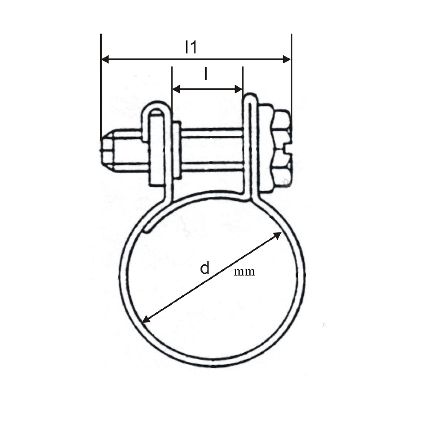 Stainless Steel Mini Fuel Line Jubilee Hose Clips <br>Menu Options