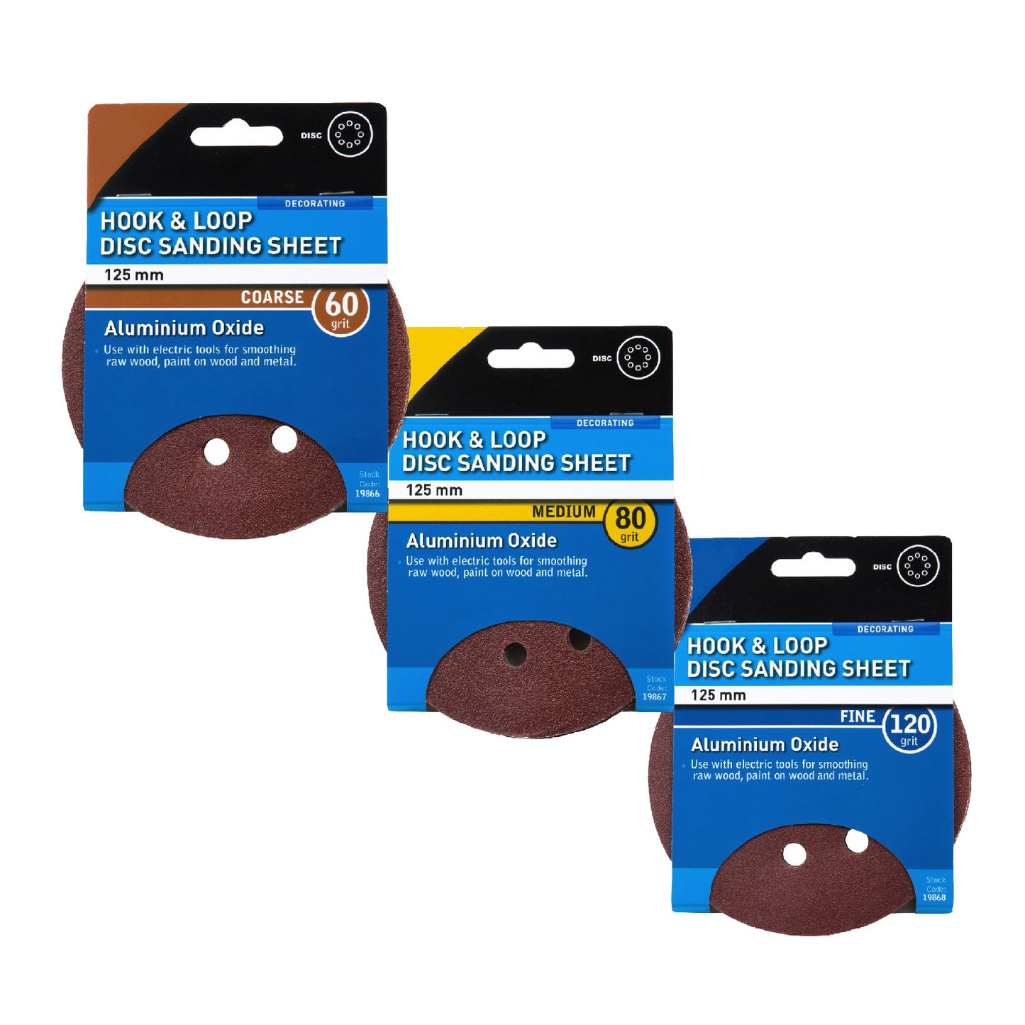 Hook and Loop 125mm Orbital Sanding Discs Velcro Pads