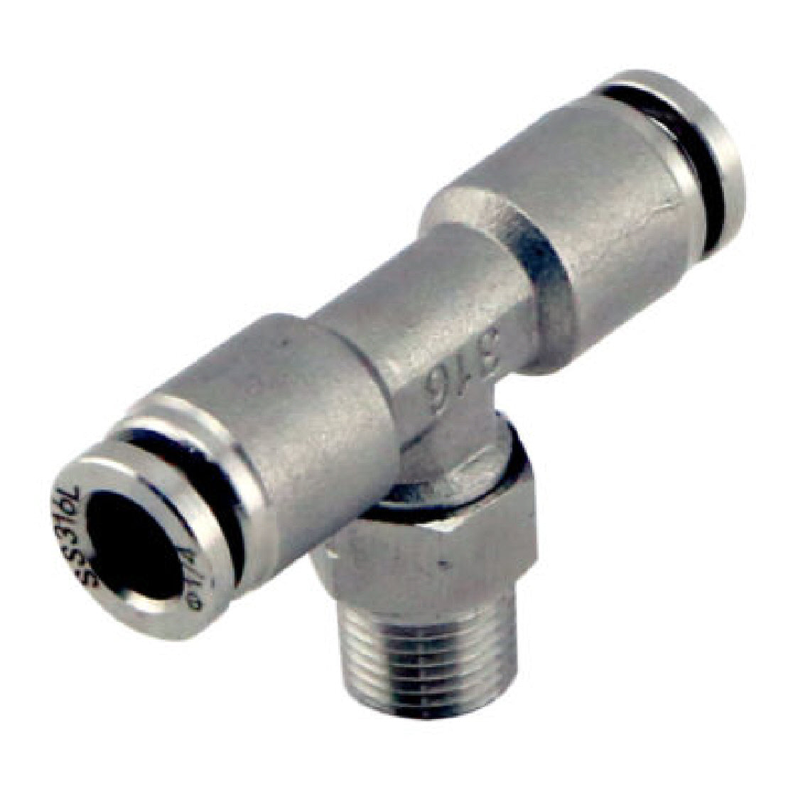 Turbosmart 1/8" NPT Tee Pushloc Fitting - SS - 1/4" TS-0550-3055