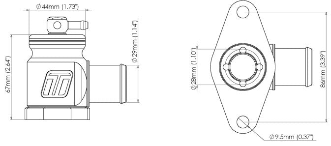 Turbosmart BOV Kompact Plumb Back - Nissan TS-0203-1226