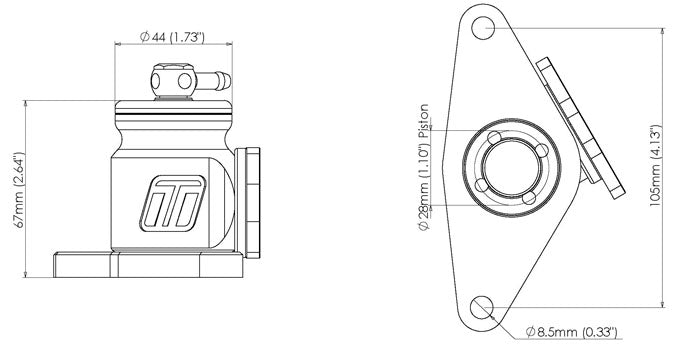 Turbosmart BOV Kompact Plumb Back - Subaru TS-0203-1215