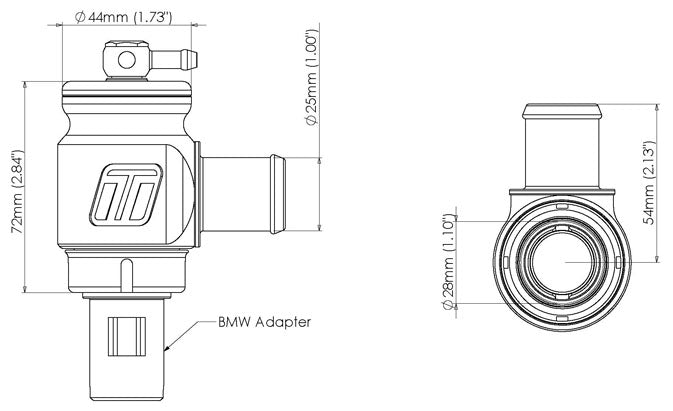 Turbosmart BOV Kompact Plumb Back System - BMW TS-0203-1250