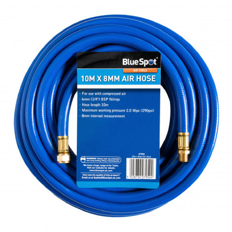 10m x 8mm Air Hose, up to 290 PSI Working Pressure