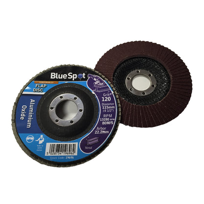 8 x Mixed Grit Flap Wheel Sanding Discs 115mm Aluminium Oxide