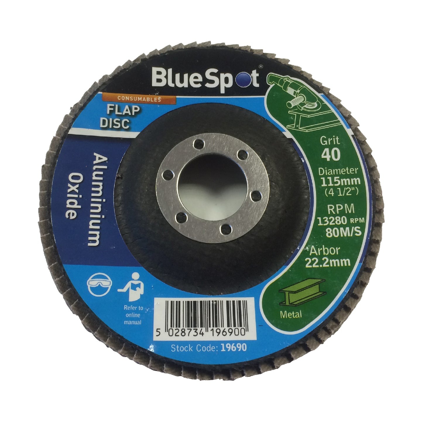 Flap Wheel 40 Grit Sanding  Discs 115mm Aluminium Oxide