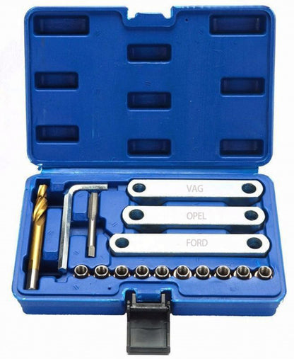 16 PCE Brake Thread Repair Kit M9 x 1.25, Including Storage Case