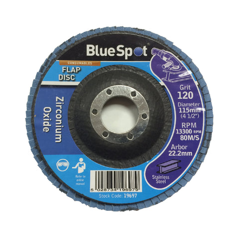 Flap Wheel 120 Grit Sanding Discs 115mm Zirconium Oxide