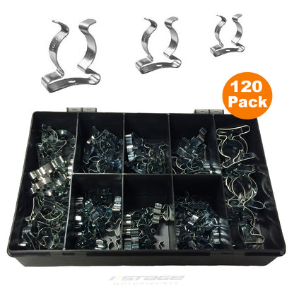 120 x Assorted Terry Tool Spring Clips<br><br>