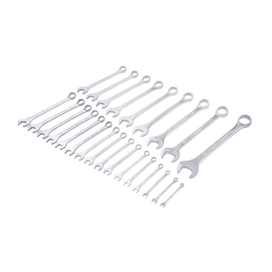 25 PCE Chrome Metric 6-32mm Combination Spanner Set, Including Carrying Pouch