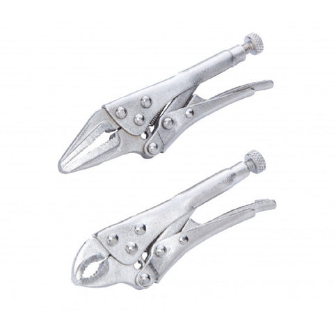 2 PCE Mini Locking Pliers Set 100mm & 125mm with Quick Release & Adjustable Jaw