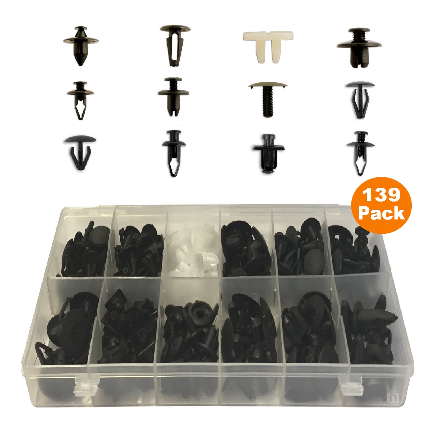 139 x Assorted Nissan Car Door & Panel Trim Clips<br><br>