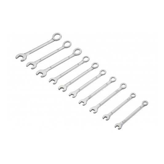 10 PCE Chrome Thin Profile Micro Combination Spanner Set 4-11mm