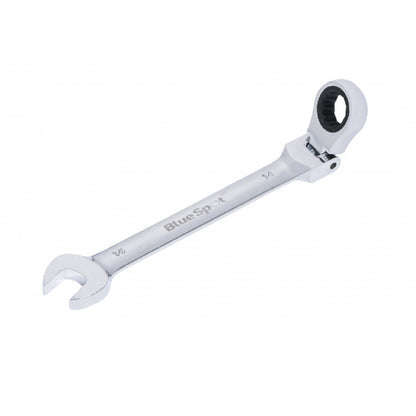 14mm Bi Hex Flexible Head Ratchet Spanner, 180° Pivoting Ratchet Ring Head