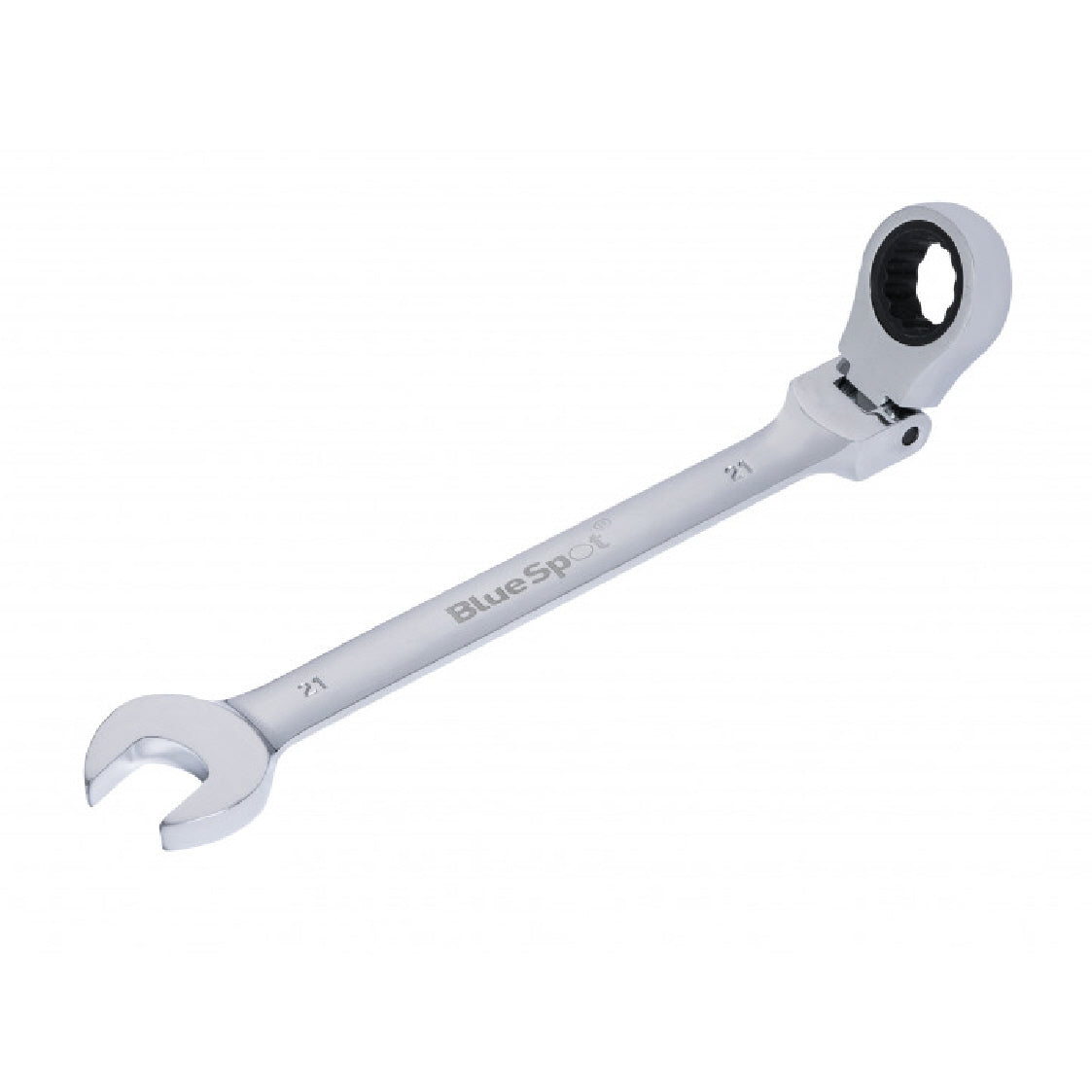 21mm Bi Hex Flexible Head Ratchet Spanner, 180° Pivoting Ratchet Ring Head