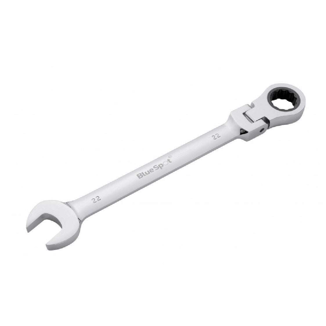 22mm Bi Hex Flexible Head Ratchet Spanner, 180° Pivoting Ratchet Ring Head