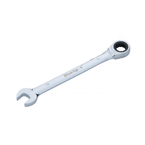 Chrome Ratchet 13mm Bi Hex Spanner Fixed Head with 5° Ratcheting Increments