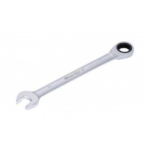 Chrome Ratchet 19mm Bi Hex Spanner Fixed Head with 5° Ratcheting Increments