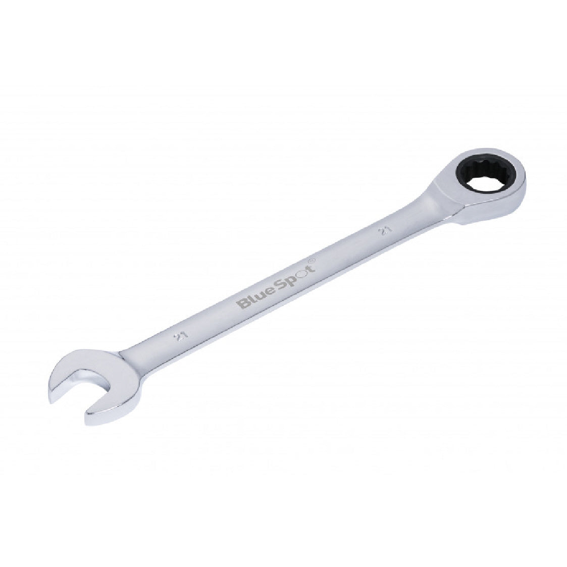 Chrome Ratchet 21mm Bi Hex Spanner Fixed Head with 5° Ratcheting Increments