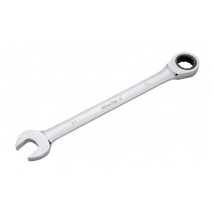 Chrome Ratchet 24mm Bi Hex Spanner Fixed Head with 5° Ratcheting Increments