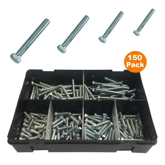 150 x Assorted Set Screw Bolts M5 Fully Threaded<br><br>