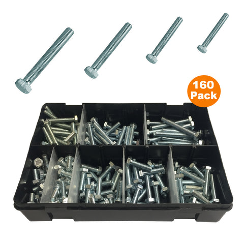 160 x Assorted Set Screw Bolts M6 Fully Threaded<br><br>
