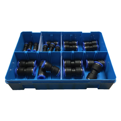 20 x Assorted Releasable Straight Butt Speed Push Fit Connectors
