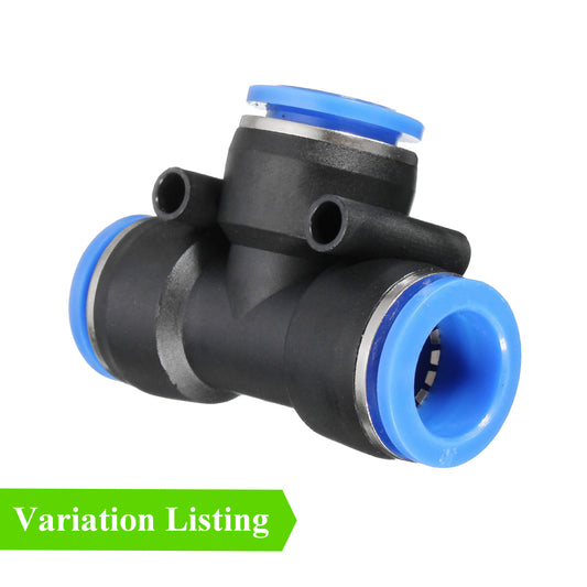 Releasable T Piece Connectors Speed Push Fit for Air Water & Fuel Hoses