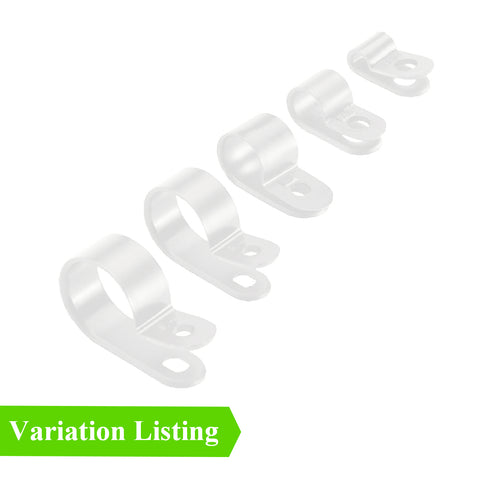 Natural / White Metric Nylon P Clips for Conduit, Cable & Tubing